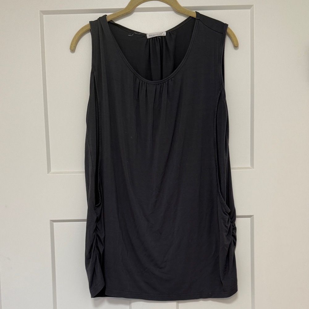 Charcoal Gray Sleeveless Nursing/Pumping Shirt